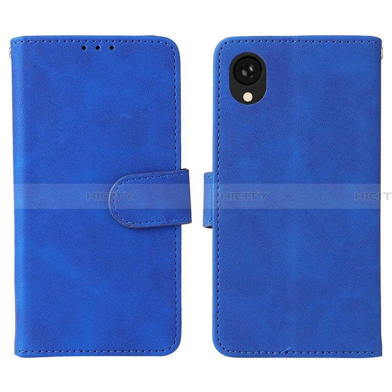 Funda de Cuero Cartera con Soporte Carcasa L01Z para Samsung Galaxy A22 5G SC-56B Azul