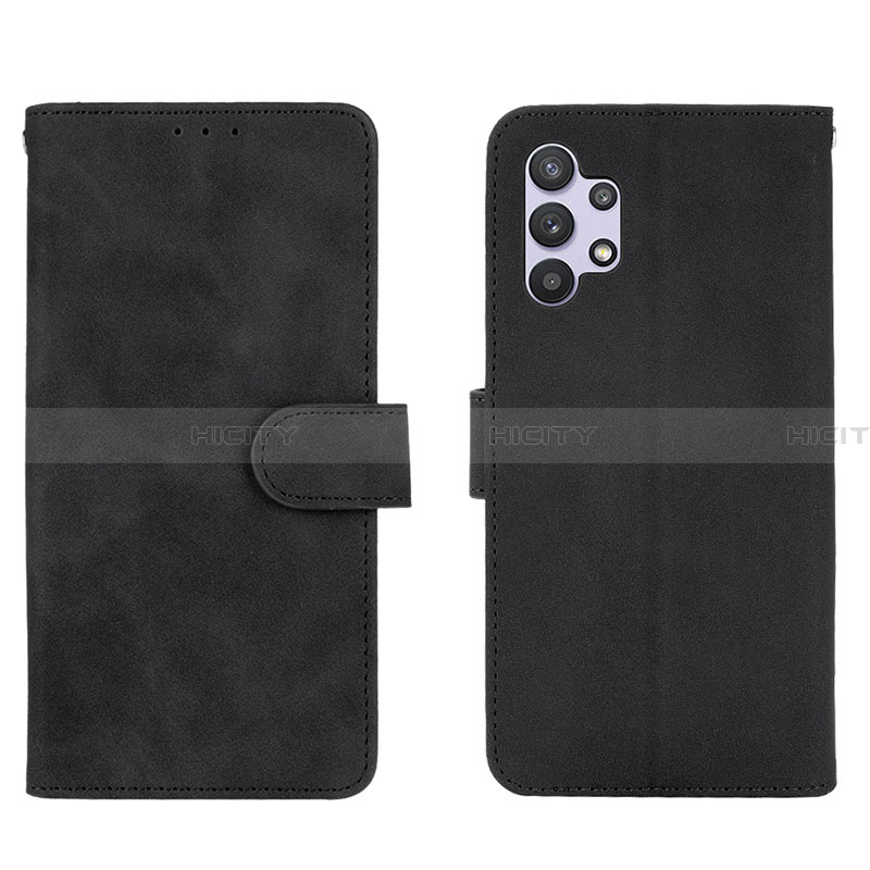 Funda de Cuero Cartera con Soporte Carcasa L01Z para Samsung Galaxy A32 4G Negro