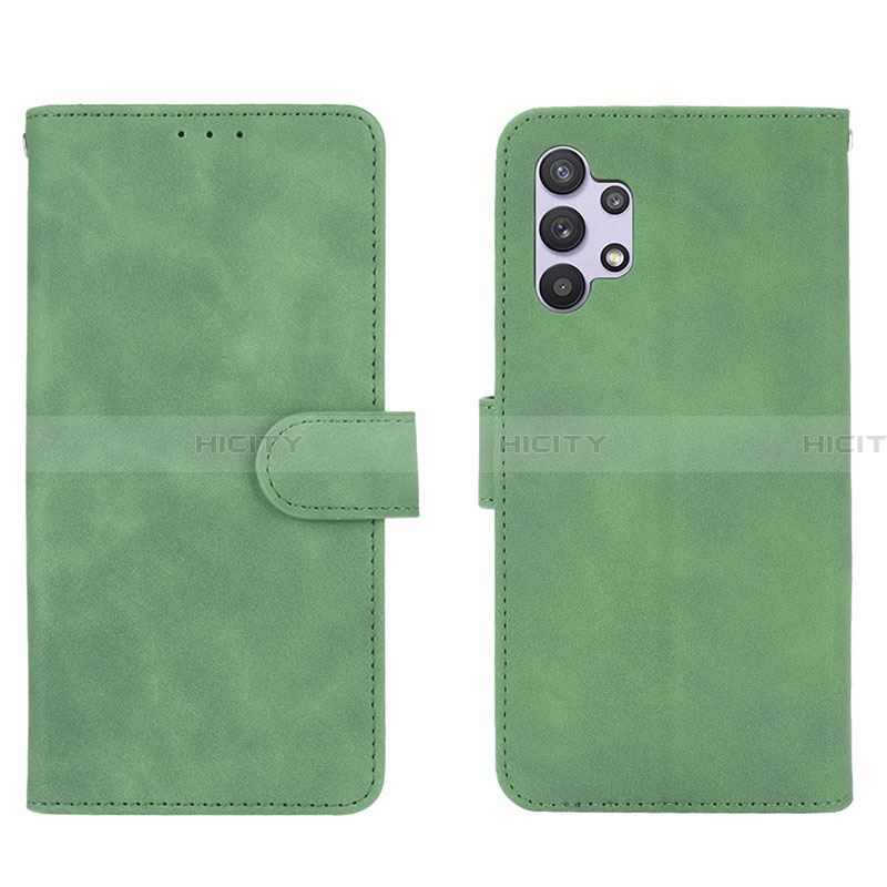 Funda de Cuero Cartera con Soporte Carcasa L01Z para Samsung Galaxy A32 4G Verde