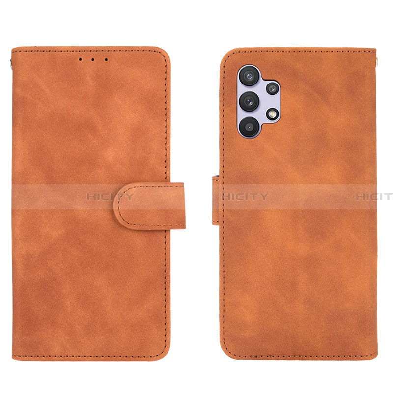 Funda de Cuero Cartera con Soporte Carcasa L01Z para Samsung Galaxy A32 5G Marron