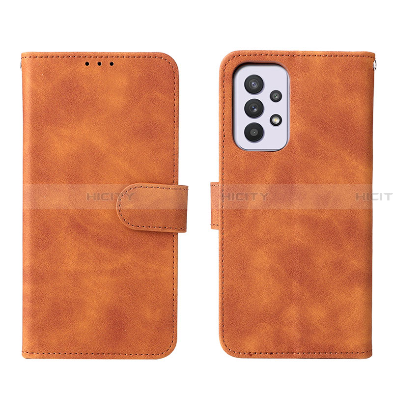 Funda de Cuero Cartera con Soporte Carcasa L01Z para Samsung Galaxy A33 5G Marron