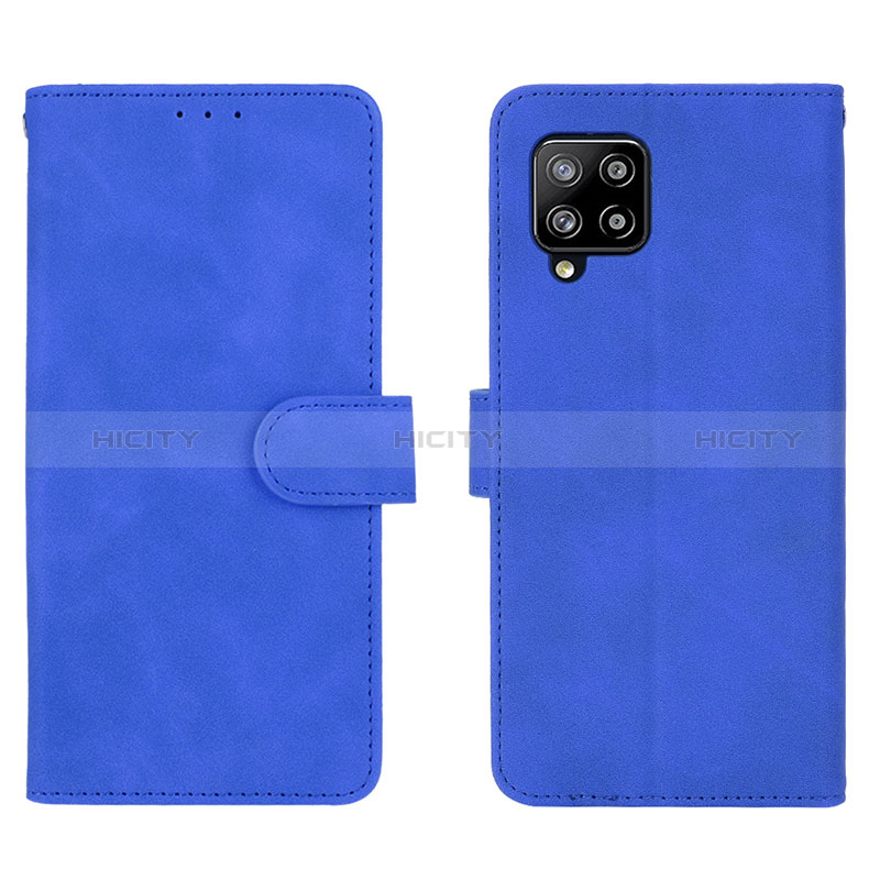 Funda de Cuero Cartera con Soporte Carcasa L01Z para Samsung Galaxy A42 5G Azul