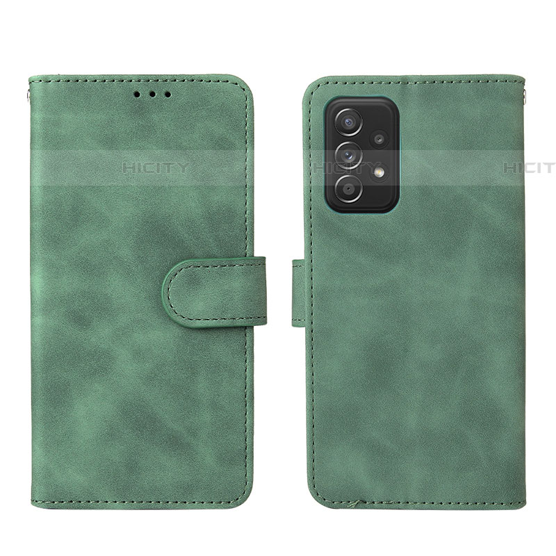 Funda de Cuero Cartera con Soporte Carcasa L01Z para Samsung Galaxy A52 4G Verde