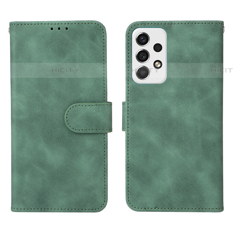 Funda de Cuero Cartera con Soporte Carcasa L01Z para Samsung Galaxy A53 5G Verde