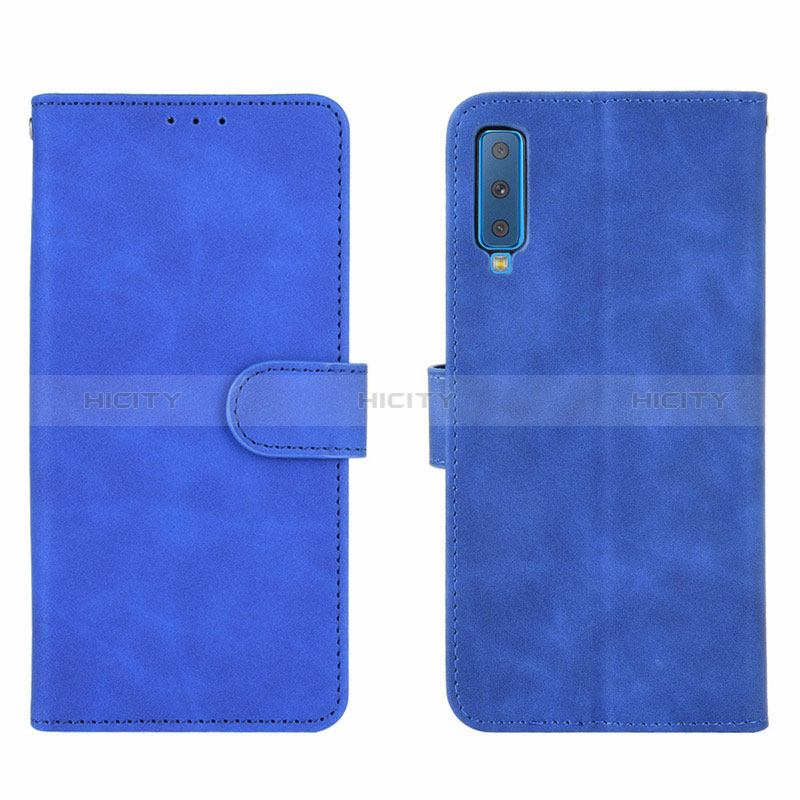 Funda de Cuero Cartera con Soporte Carcasa L01Z para Samsung Galaxy A7 (2018) A750