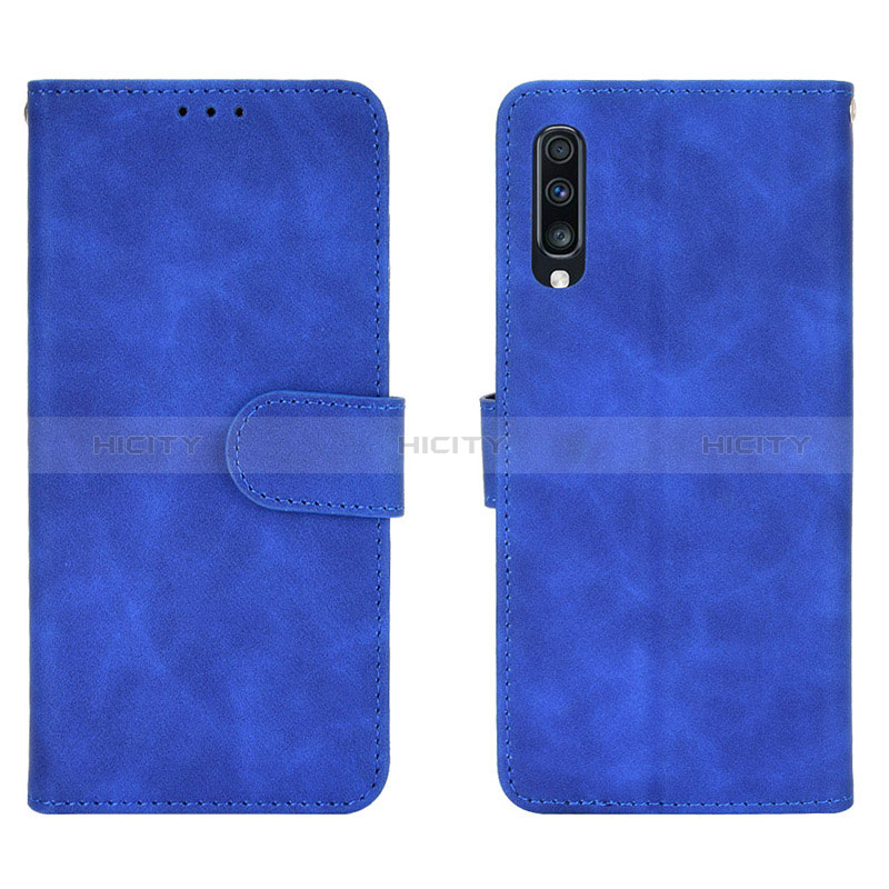 Funda de Cuero Cartera con Soporte Carcasa L01Z para Samsung Galaxy A70S Azul