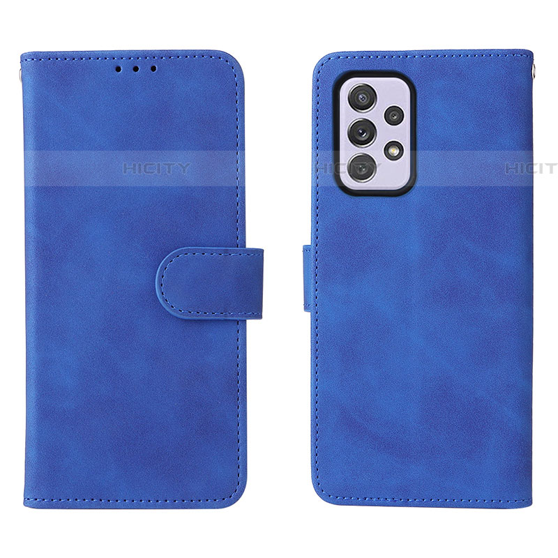 Funda de Cuero Cartera con Soporte Carcasa L01Z para Samsung Galaxy A73 5G Azul