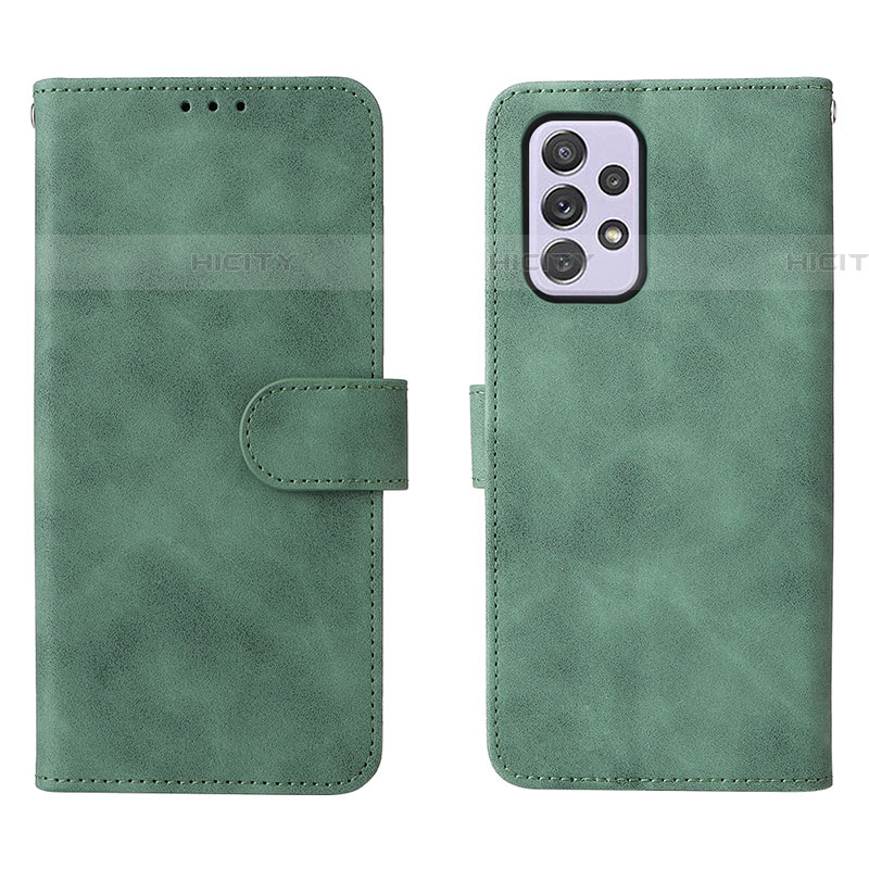 Funda de Cuero Cartera con Soporte Carcasa L01Z para Samsung Galaxy A73 5G Verde