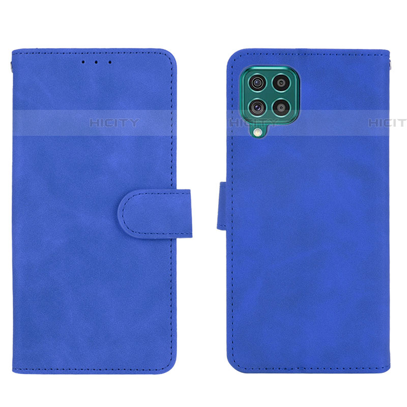 Funda de Cuero Cartera con Soporte Carcasa L01Z para Samsung Galaxy F62 5G Azul