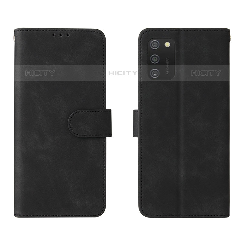 Funda de Cuero Cartera con Soporte Carcasa L01Z para Samsung Galaxy M02s Negro