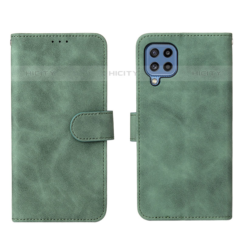 Funda de Cuero Cartera con Soporte Carcasa L01Z para Samsung Galaxy M32 4G Verde