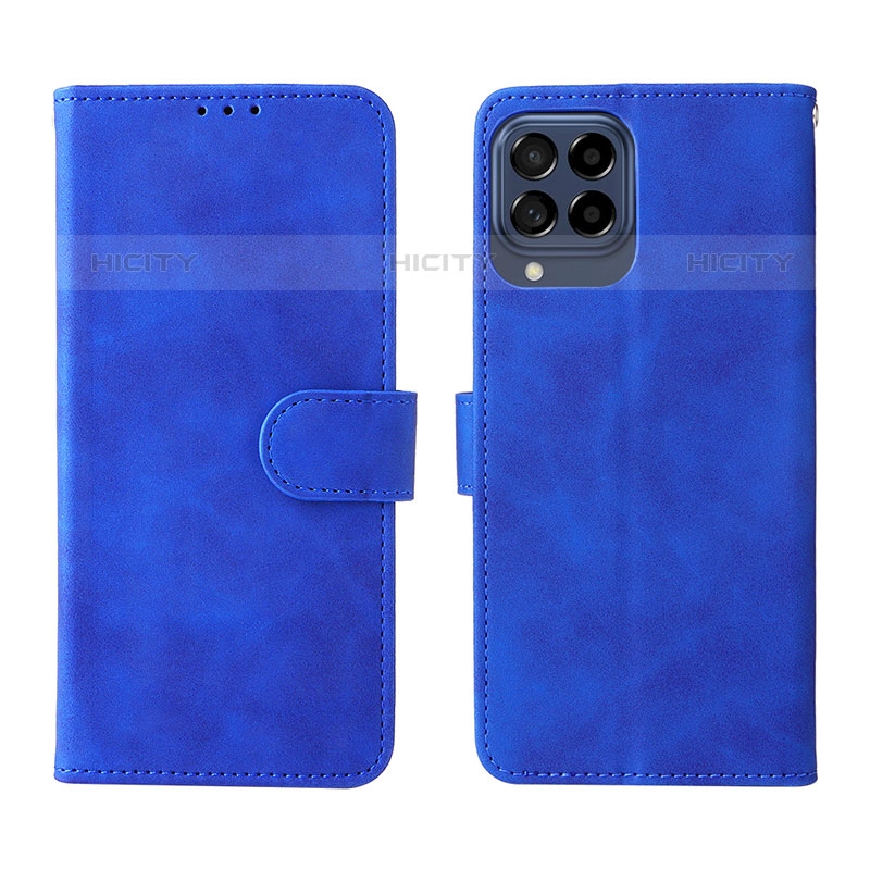 Funda de Cuero Cartera con Soporte Carcasa L01Z para Samsung Galaxy M53 5G Azul