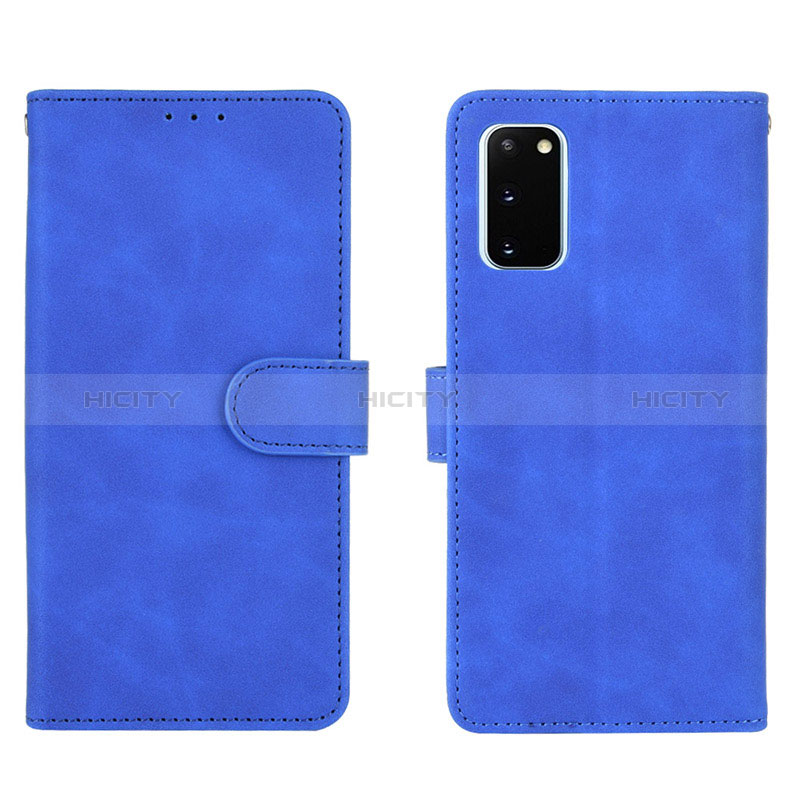 Funda de Cuero Cartera con Soporte Carcasa L01Z para Samsung Galaxy S20 FE 4G Azul