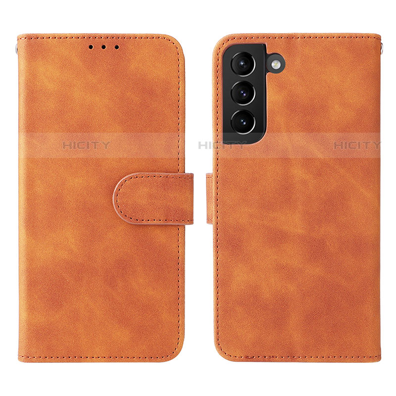 Funda de Cuero Cartera con Soporte Carcasa L01Z para Samsung Galaxy S21 Plus 5G Marron