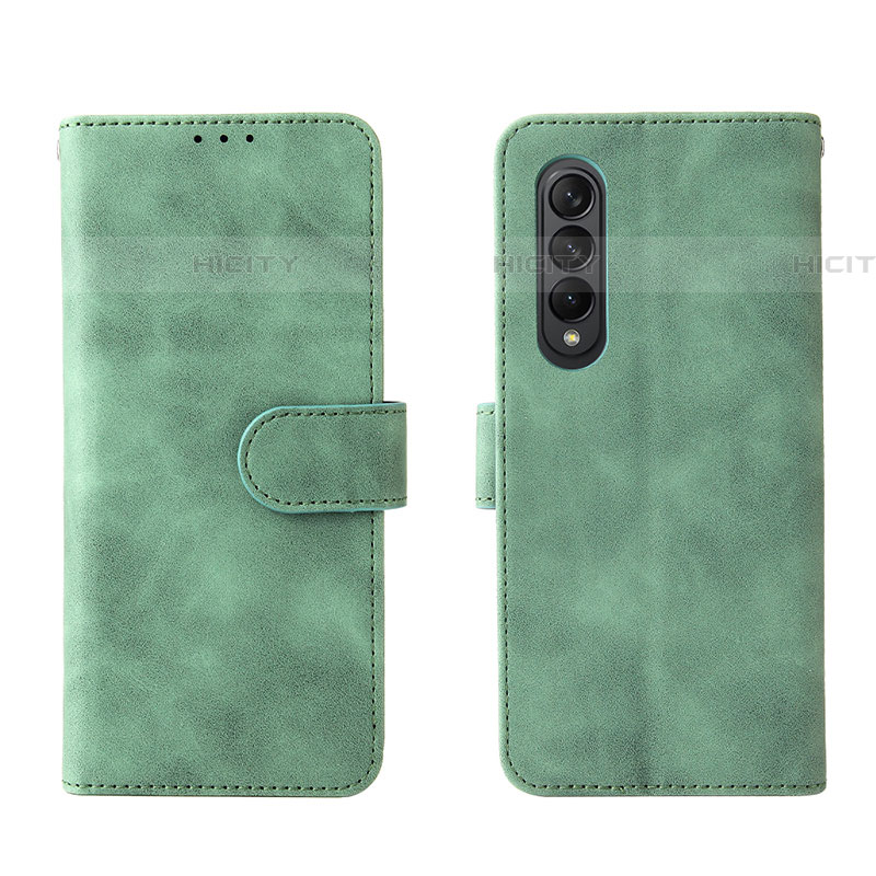 Funda de Cuero Cartera con Soporte Carcasa L01Z para Samsung Galaxy Z Fold4 5G Verde