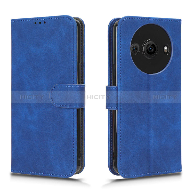 Funda de Cuero Cartera con Soporte Carcasa L01Z para Sharp Aquos R8 Pro Azul