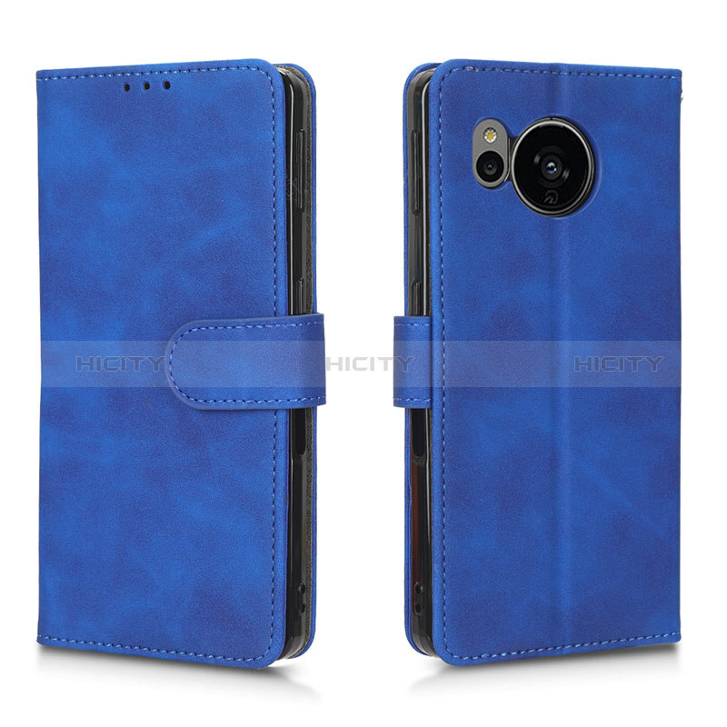 Funda de Cuero Cartera con Soporte Carcasa L01Z para Sharp Aquos Sense7 Plus Azul