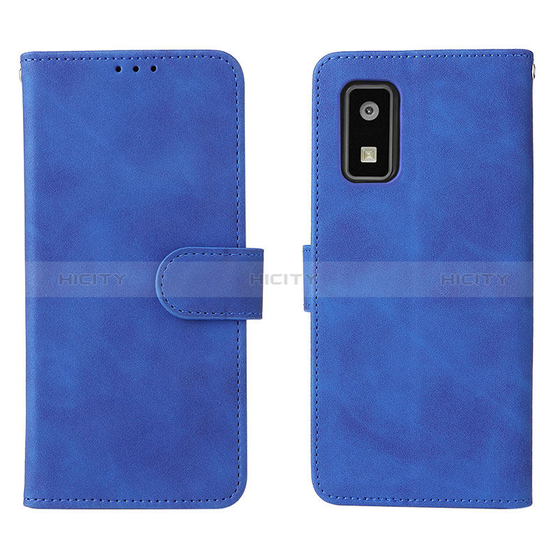 Funda de Cuero Cartera con Soporte Carcasa L01Z para Sharp Aquos wish2 Azul