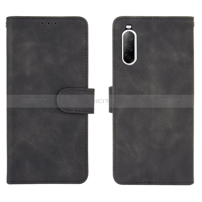 Funda de Cuero Cartera con Soporte Carcasa L01Z para Sony Xperia 10 II Negro