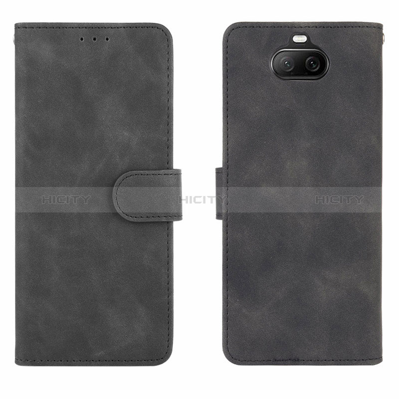 Funda de Cuero Cartera con Soporte Carcasa L01Z para Sony Xperia 8 Lite Negro