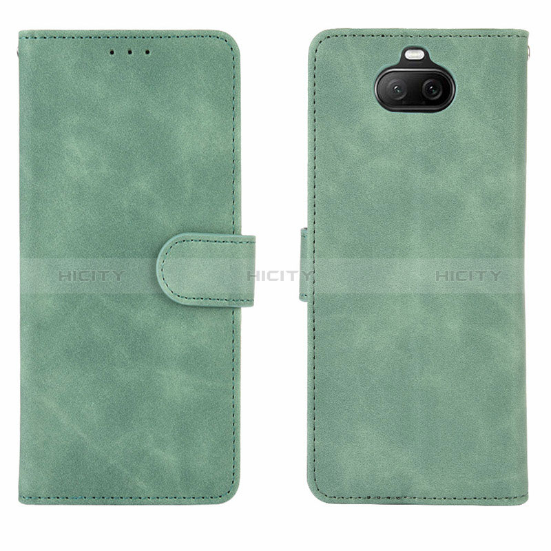 Funda de Cuero Cartera con Soporte Carcasa L01Z para Sony Xperia 8 Verde