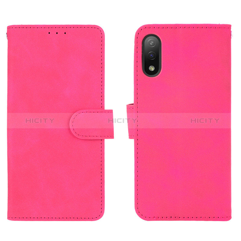 Funda de Cuero Cartera con Soporte Carcasa L01Z para Sony Xperia Ace II Rosa Roja