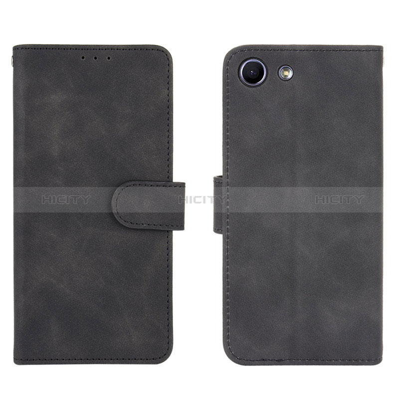 Funda de Cuero Cartera con Soporte Carcasa L01Z para Sony Xperia Ace Negro