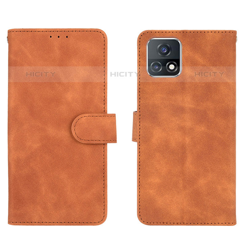 Funda de Cuero Cartera con Soporte Carcasa L01Z para Vivo iQOO U3 5G Marron