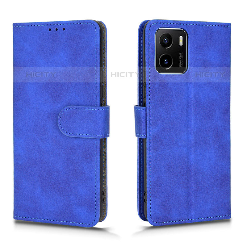 Funda de Cuero Cartera con Soporte Carcasa L01Z para Vivo iQOO U5x Azul