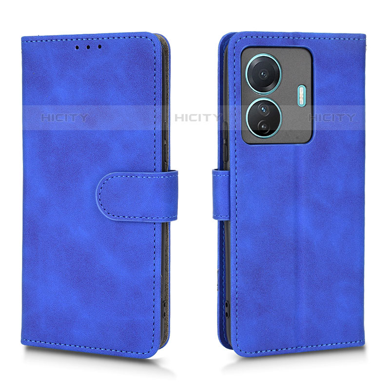 Funda de Cuero Cartera con Soporte Carcasa L01Z para Vivo T1 Pro 5G Azul