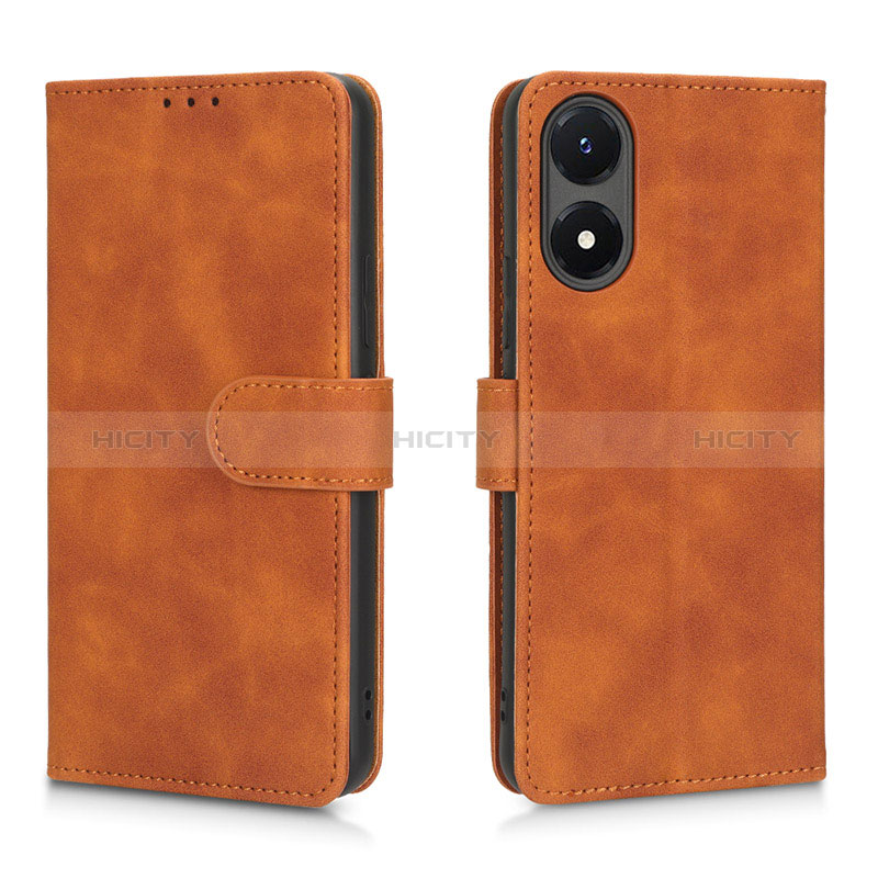 Funda de Cuero Cartera con Soporte Carcasa L01Z para Vivo Y02S Marron