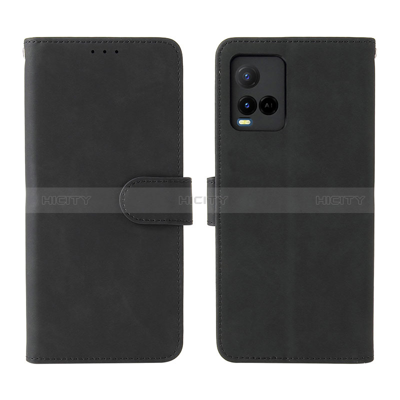 Funda de Cuero Cartera con Soporte Carcasa L01Z para Vivo Y33s Negro