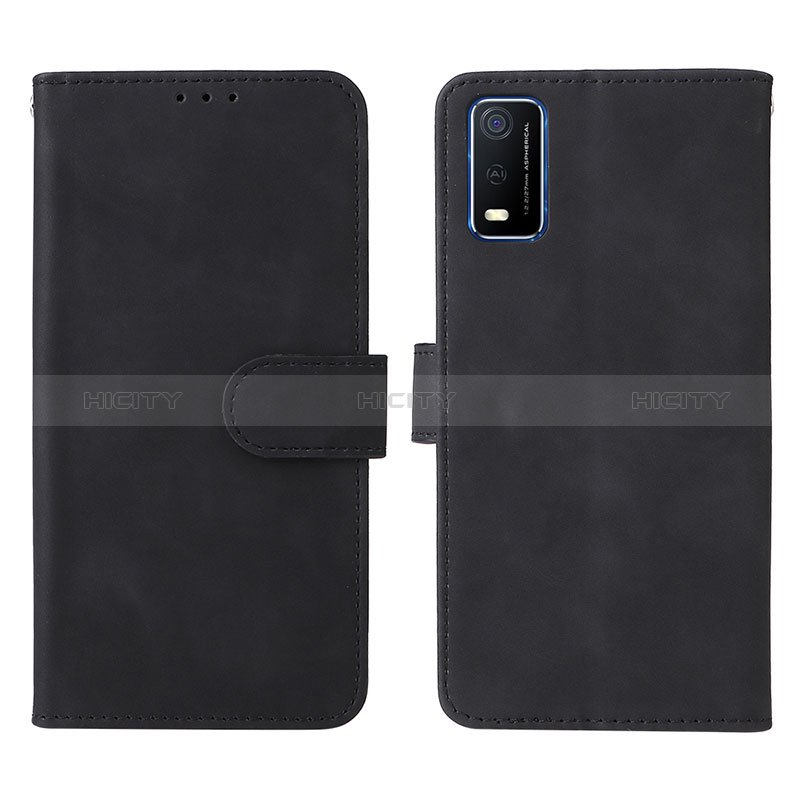 Funda de Cuero Cartera con Soporte Carcasa L01Z para Vivo Y3s (2021) Negro