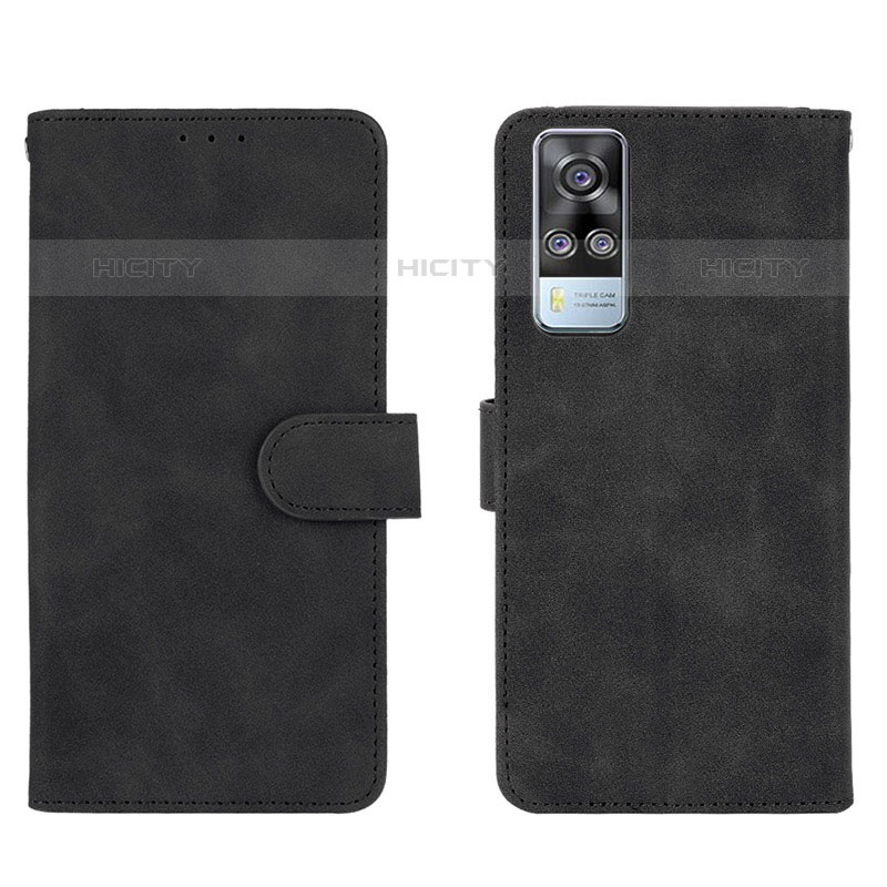 Funda de Cuero Cartera con Soporte Carcasa L01Z para Vivo Y51A Negro