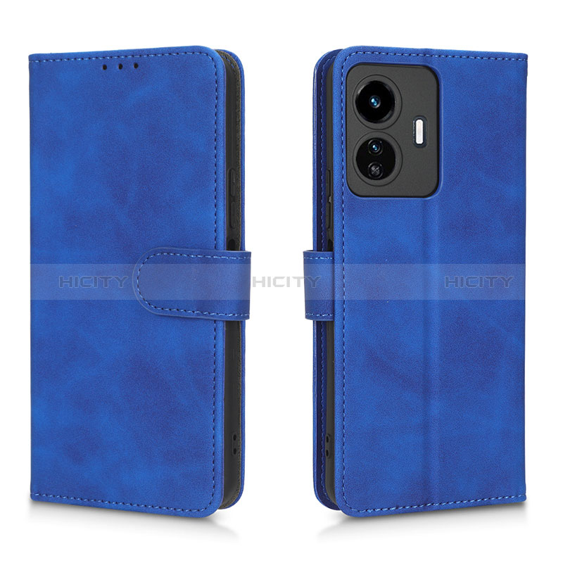 Funda de Cuero Cartera con Soporte Carcasa L01Z para Vivo Y77 5G Azul