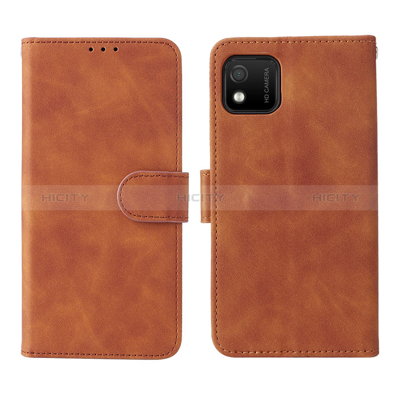 Funda de Cuero Cartera con Soporte Carcasa L01Z para Wiko Y52 Marron