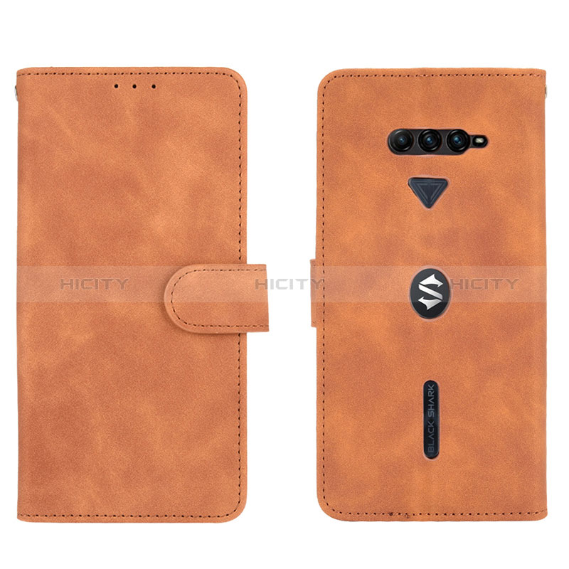 Funda de Cuero Cartera con Soporte Carcasa L01Z para Xiaomi Black Shark 4 Pro 5G Marron