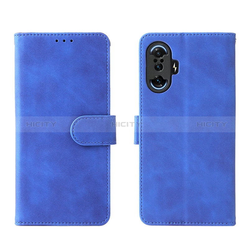 Funda de Cuero Cartera con Soporte Carcasa L01Z para Xiaomi Poco F3 GT 5G Azul