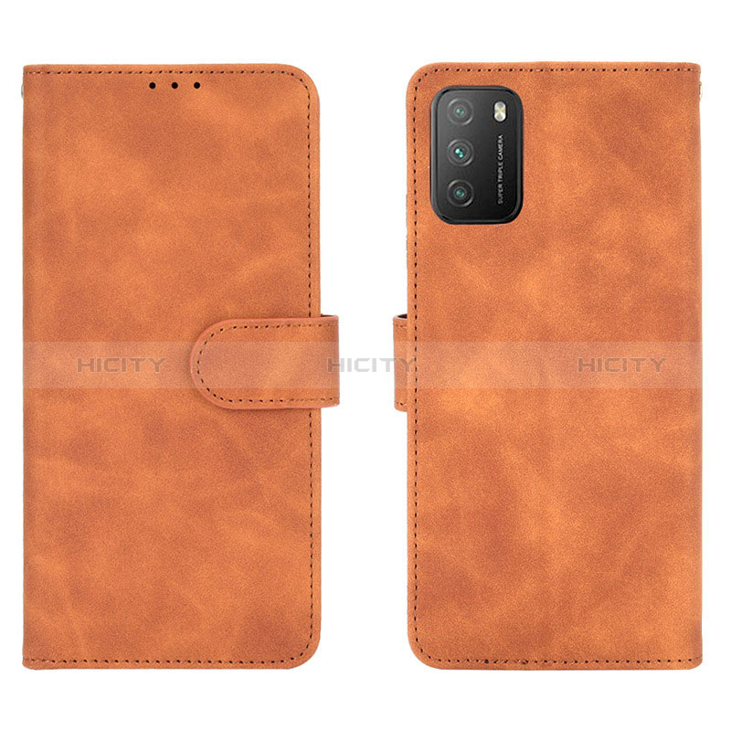 Funda de Cuero Cartera con Soporte Carcasa L01Z para Xiaomi Poco M3 Marron