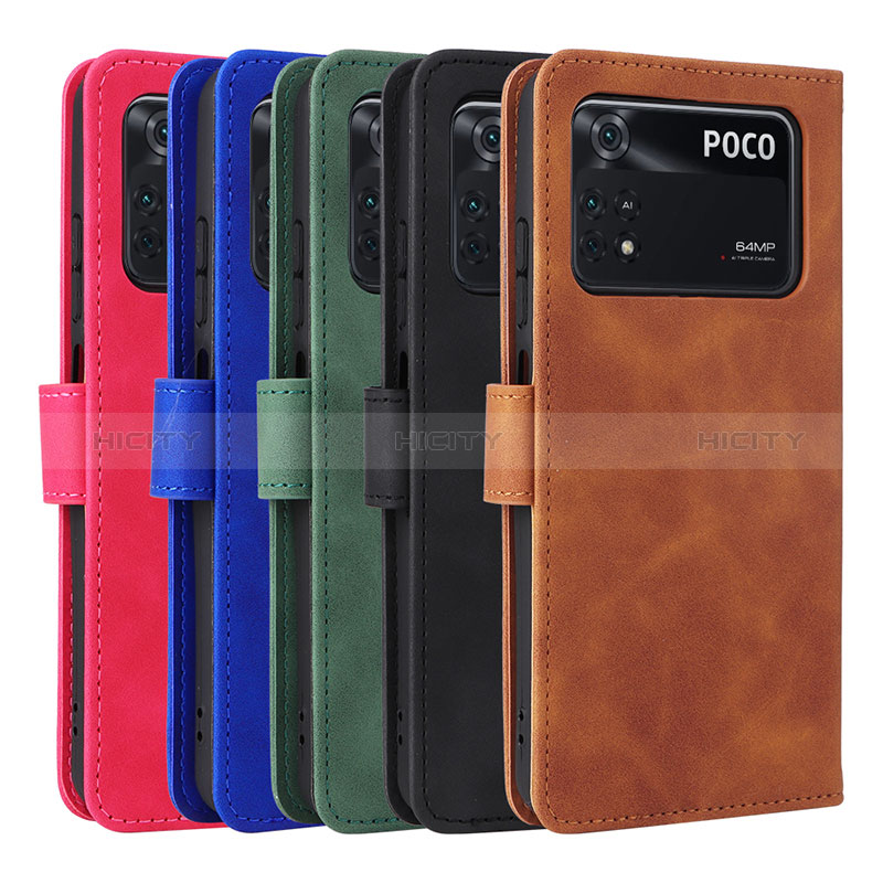 Funda de Cuero Cartera con Soporte Carcasa L01Z para Xiaomi Poco M4 Pro 4G