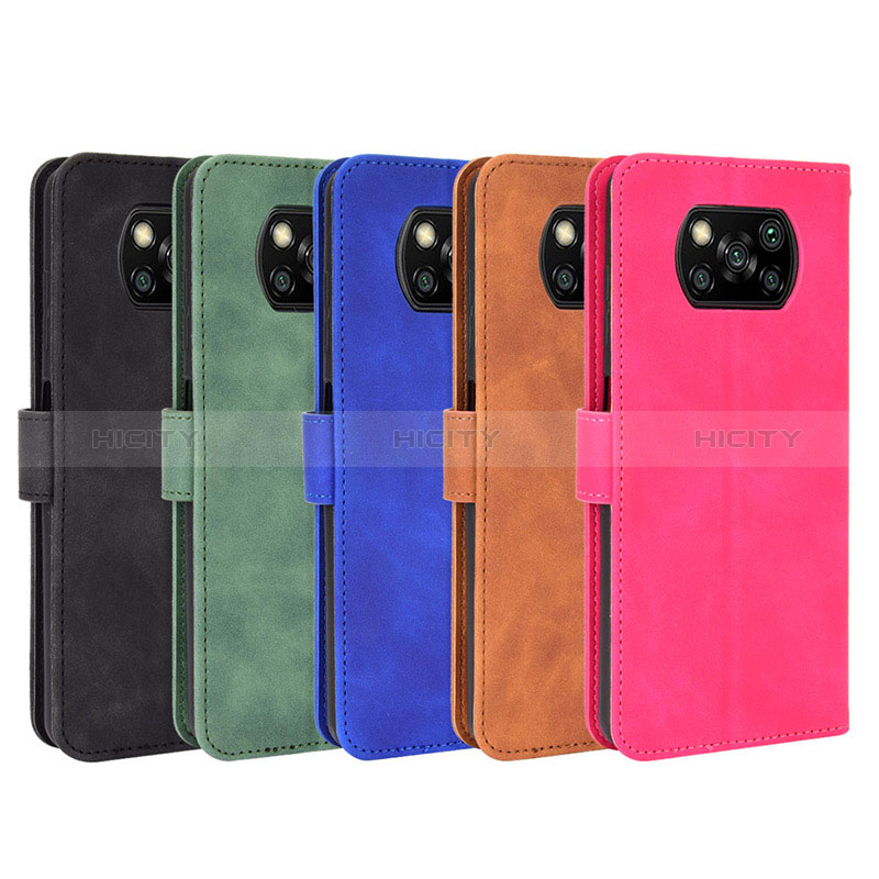 Funda de Cuero Cartera con Soporte Carcasa L01Z para Xiaomi Poco X3 NFC