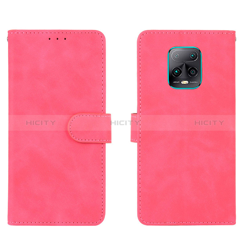 Funda de Cuero Cartera con Soporte Carcasa L01Z para Xiaomi Redmi 10X Pro 5G Rosa Roja