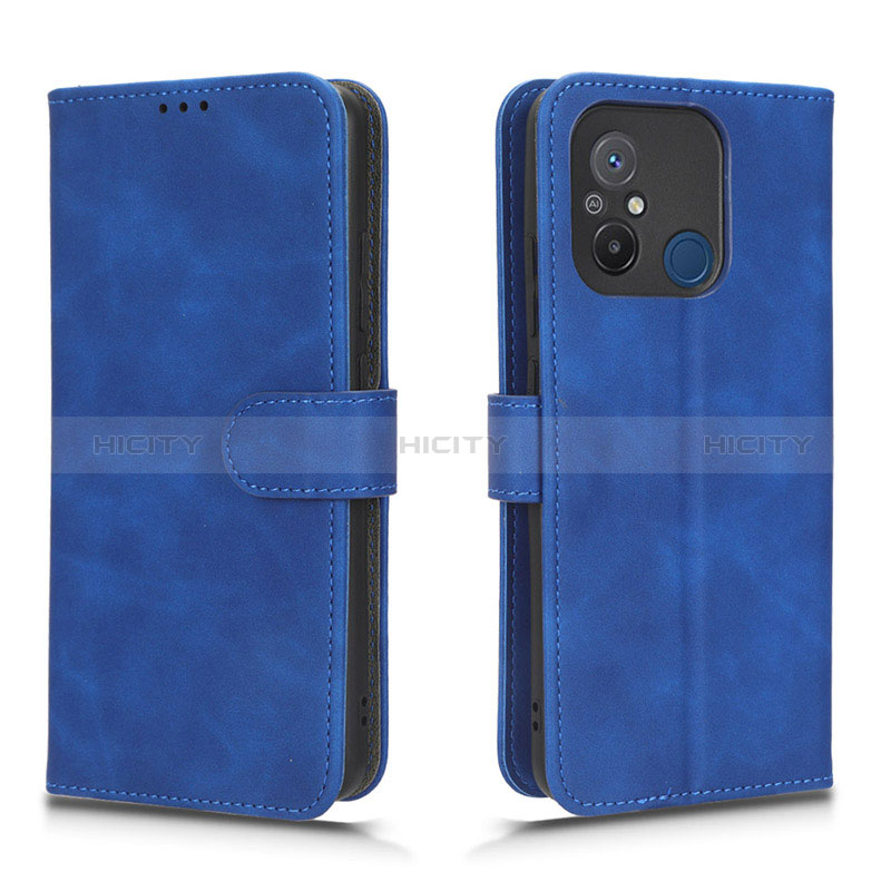 Funda de Cuero Cartera con Soporte Carcasa L01Z para Xiaomi Redmi 12C 4G Azul