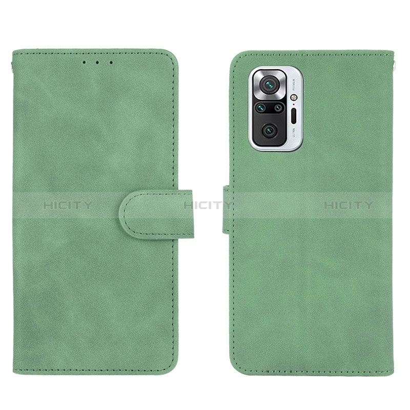 Funda de Cuero Cartera con Soporte Carcasa L01Z para Xiaomi Redmi Note 10 Pro 4G Verde