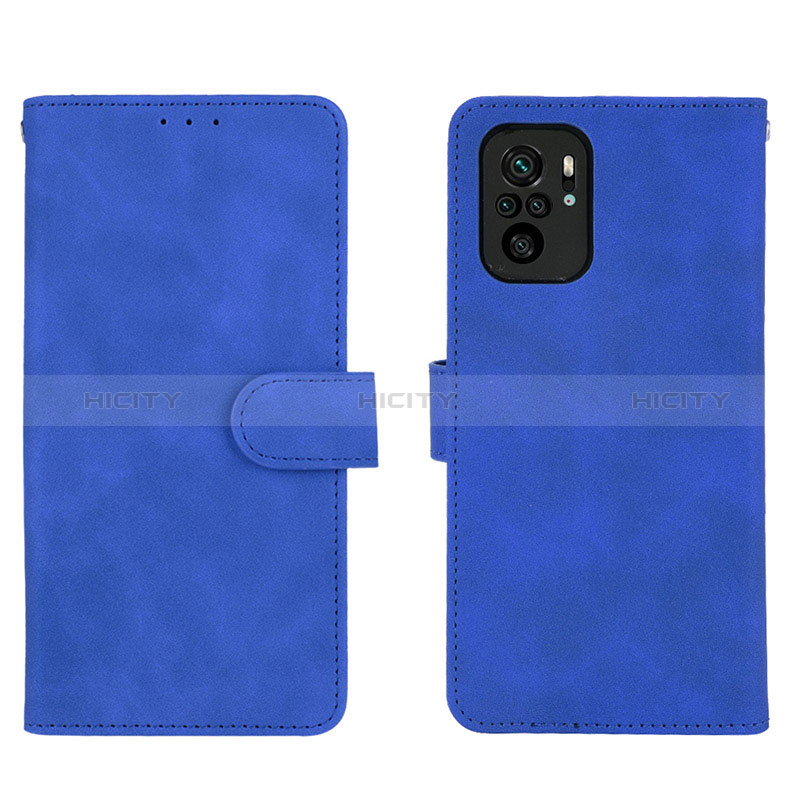 Funda de Cuero Cartera con Soporte Carcasa L01Z para Xiaomi Redmi Note 10S 4G Azul