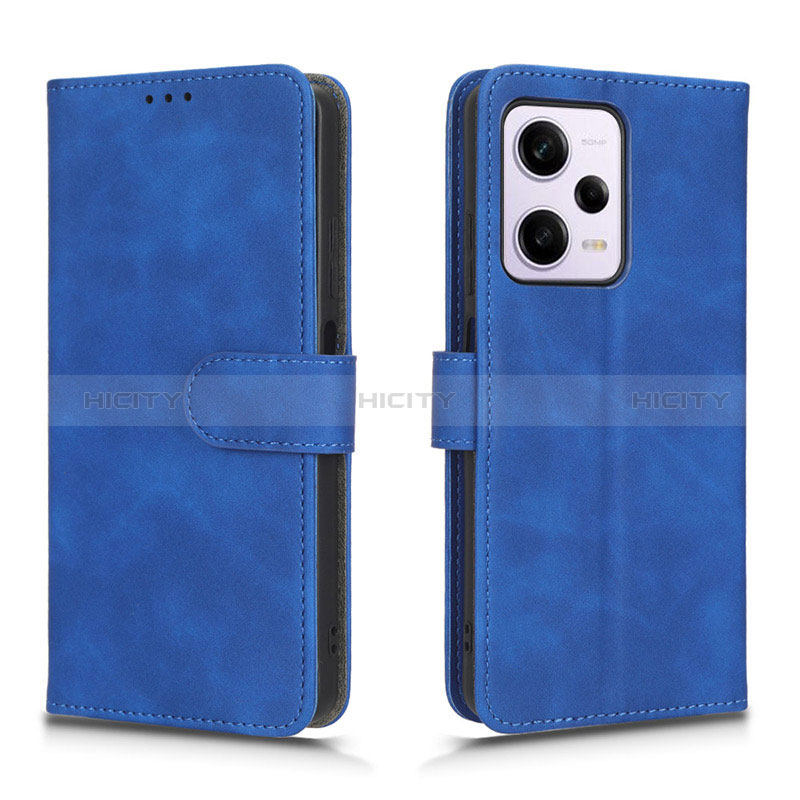 Funda de Cuero Cartera con Soporte Carcasa L01Z para Xiaomi Redmi Note 12 Pro 5G Azul