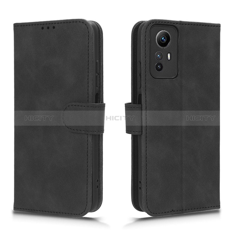 Funda de Cuero Cartera con Soporte Carcasa L01Z para Xiaomi Redmi Note 12S Negro