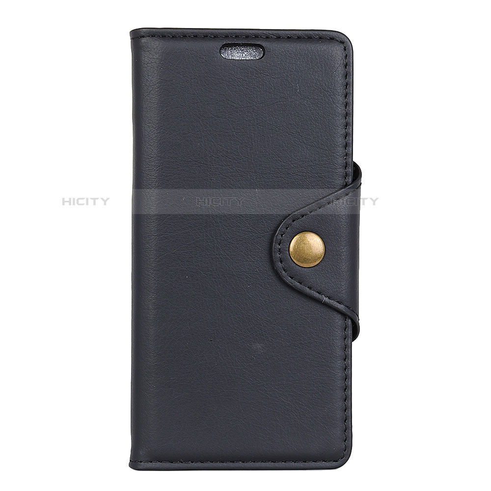 Funda de Cuero Cartera con Soporte Carcasa L02 para Alcatel 5V Negro