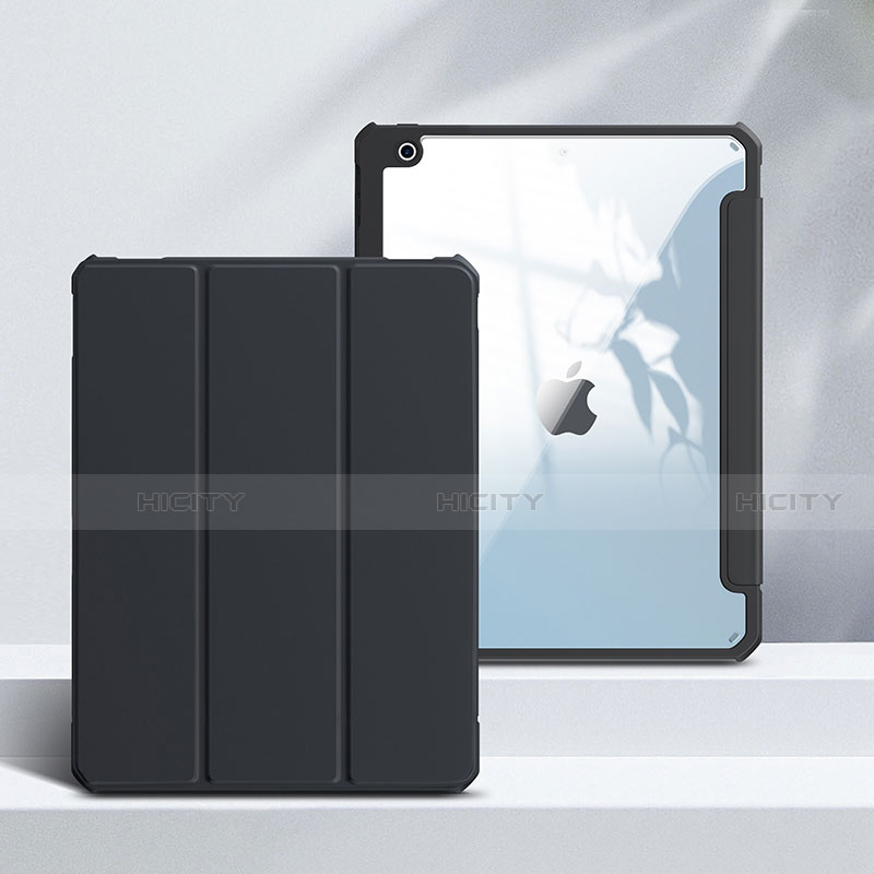 Funda de Cuero Cartera con Soporte Carcasa L02 para Apple iPad 10.2 (2019) Negro