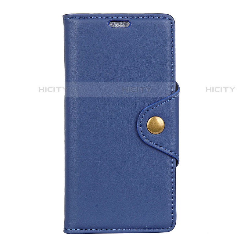 Funda de Cuero Cartera con Soporte Carcasa L02 para Asus Zenfone Max ZB555KL Azul